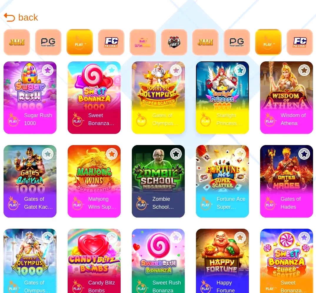 Игровой интерфейс казино Плей Фортуна